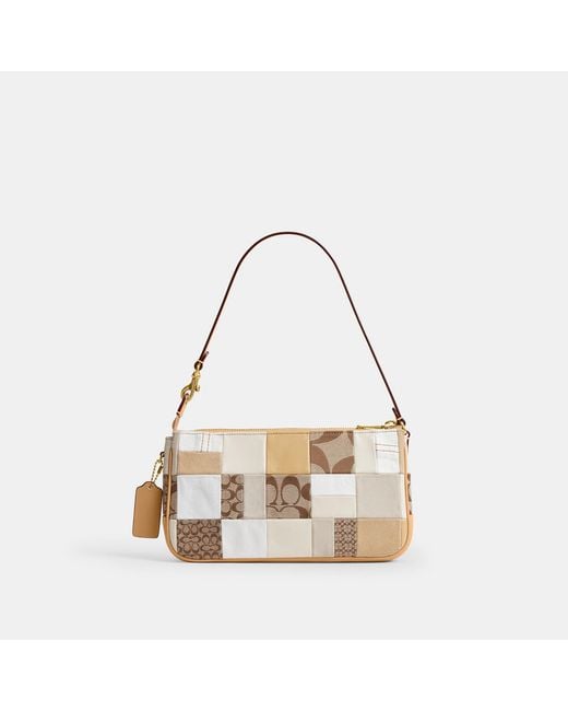 COACH Natural Plaza Bag 25 With Patchwork