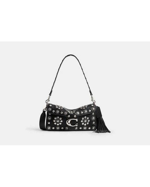 COACH Black Tabby Shoulder Bag 26 With Western Rivets