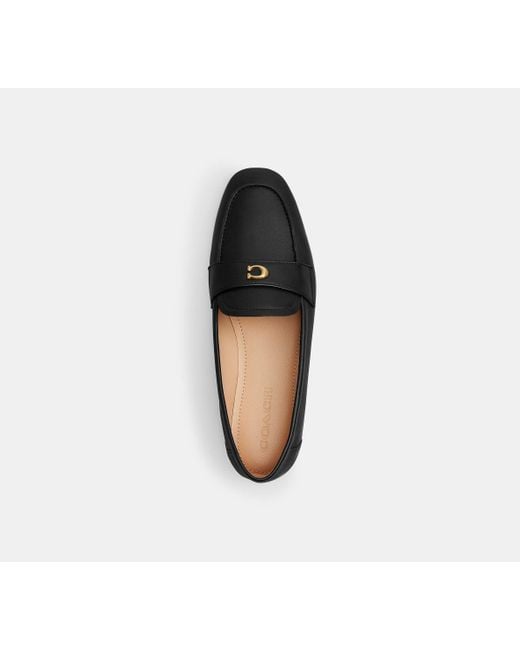 Loafer Sculpted C COACH de color Black