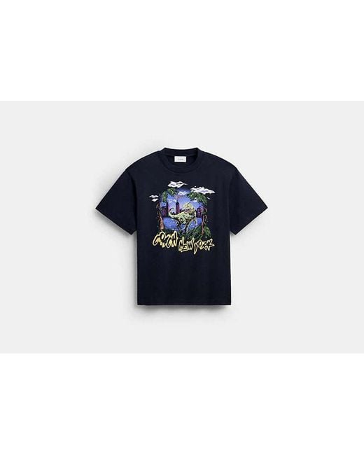 COACH Black Rexy 10Th Birthday Jungle Relaxed T-Shirt