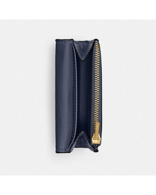 COACH Blue Essential Flap Card Case