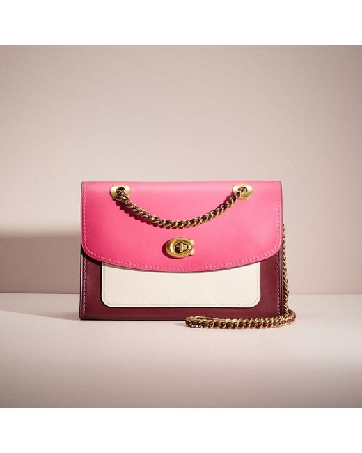 COACH Pink Restored Parker In Colorblock