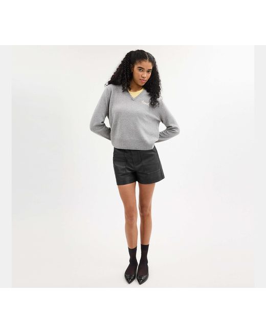 COACH Black V Neck Sweater