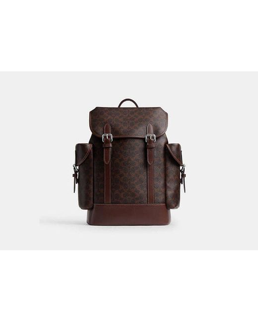 COACH Black Hitch Backpack for men