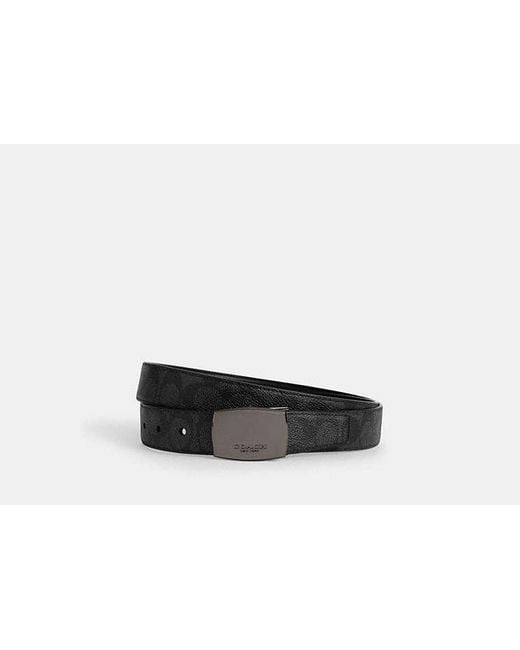 COACH Black Boxed Plaque And Harness Buckle Cut-To-Size Reversible Belt, 30Mm for men