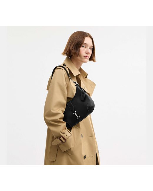 COACH Black Hamptons Hobo Bag