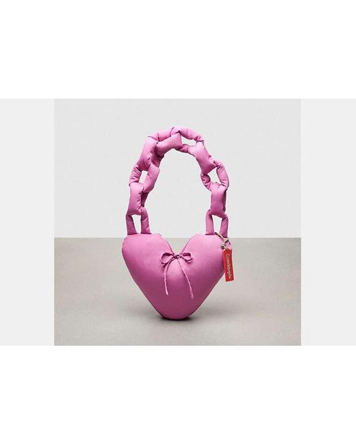 COACH Coachtopia Loop Puffy Heart Bag in Black | Lyst