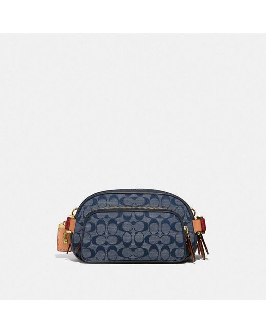 COACH Blue Belt Bag In Signature Chambray for men