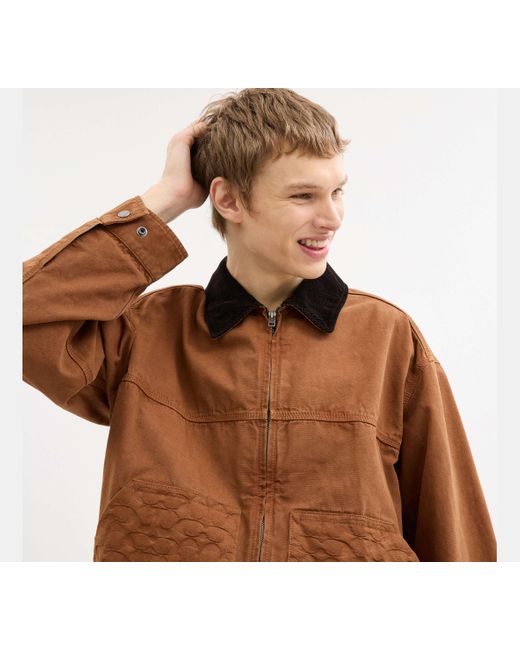 COACH Brown Work Jacket for men