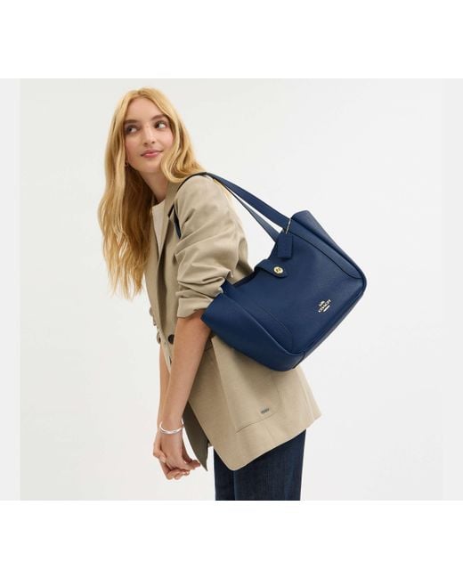 Borsa Larga Hadley Con Chiusura Girevole di COACH in Black