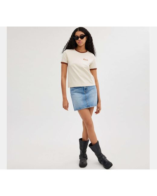 COACH Black Coach Ringer T-Shirt