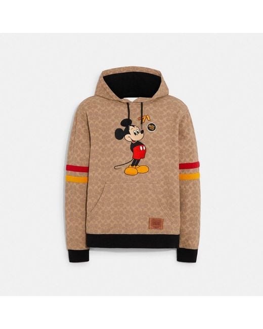 Sudadera con capucha de firma de Disney de Mickey Mouse en algodón orgánico COACH de hombre de color Multicolor