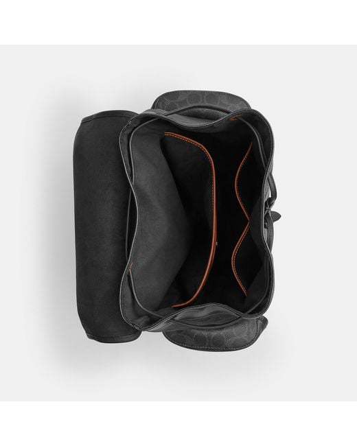 COACH Black Hitch Backpack for men