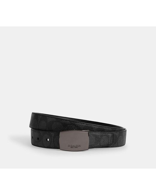 COACH Black Boxed Plaque And Harness Cut-To-Size Belt, 30 Mm for men