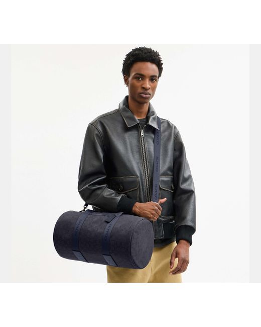 COACH Theo Reisetasche Aus Signature Jacquard in Blue für Herren