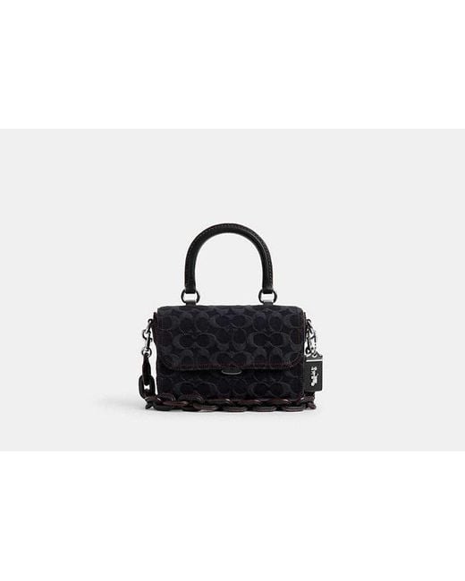 COACH Rogue Top Handle Bag - Black | Leather