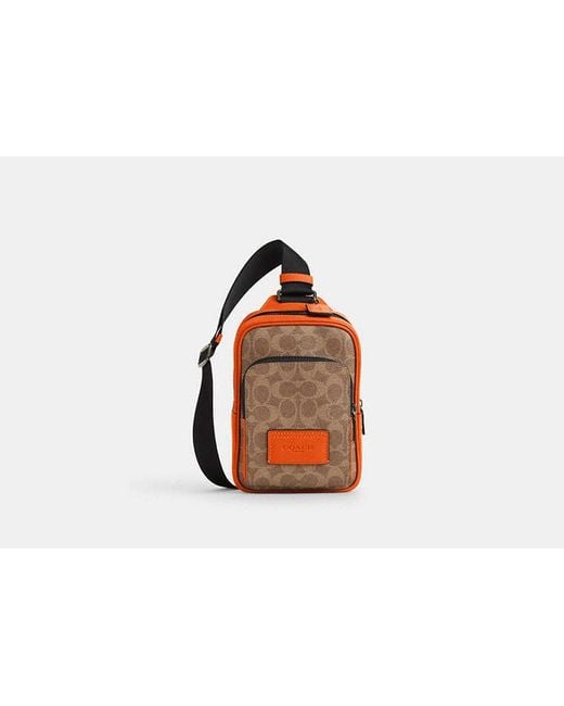 Sac Sling Racer En Toile Exclusive Color Block COACH pour homme en coloris Black
