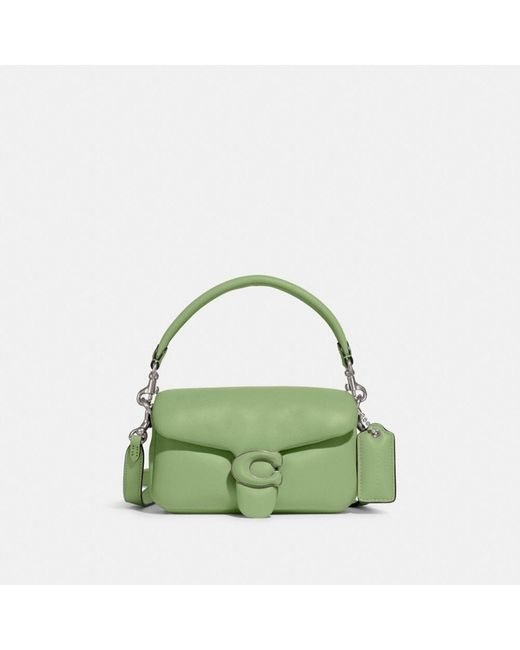 COACH Leather Pillow Tabby Shoulder Bag 18 in lh/Pale Pistachio (Green ...