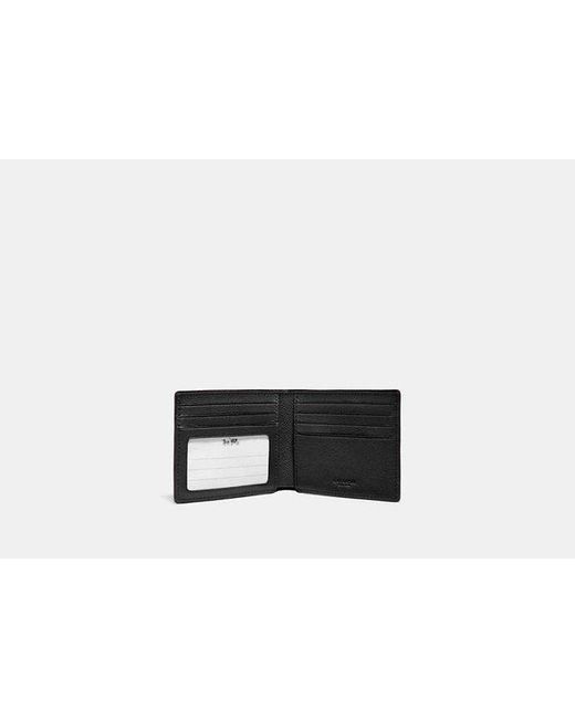 COACH Black Id Billfold Wallet for men