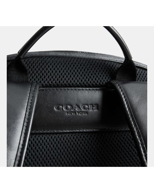 COACH Black Charter Backpack for men