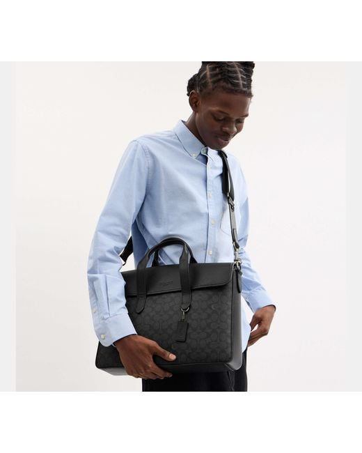 Cartella Portadocumenti Sullivan di COACH in Black da Uomo