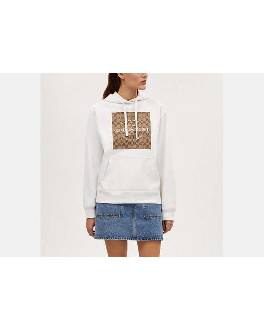 COACH Black Signature Square Hoodie