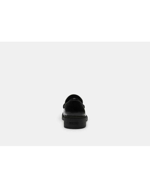 COACH Black Square Toe Loafer