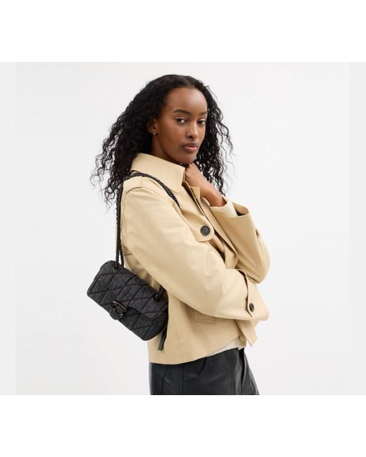 Borsa A Tracolla Tabby 20 Trapuntata di COACH in Black