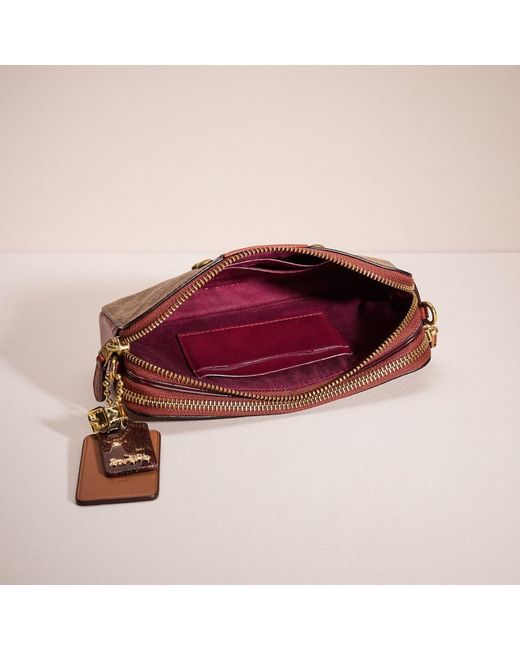 COACH Upcrafted Kira Crossbody In Colorblock Signature Canvas in Pink