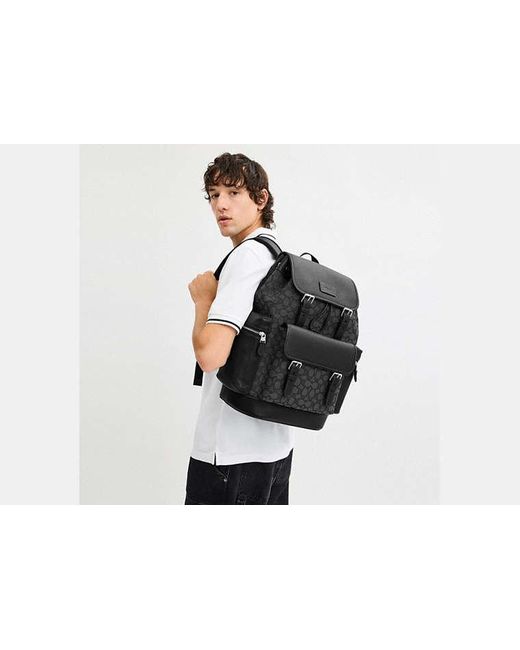 COACH Black Sprint Backpack for men