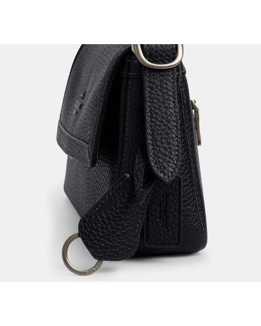COACH Black Etta Small Flap Shoulder Bag