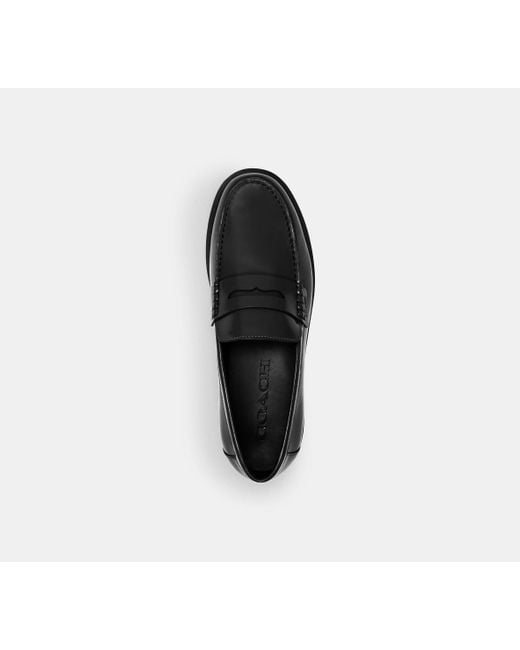 COACH Black Reagan Penny Loafer for men