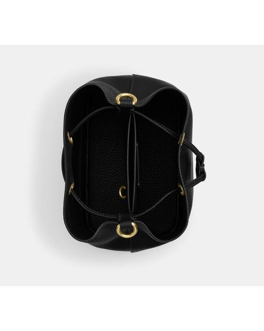 COACH Black Rowan Bucket Bag