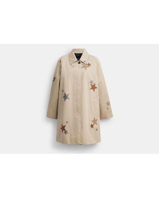 COACH Natural Applique Balmacaan