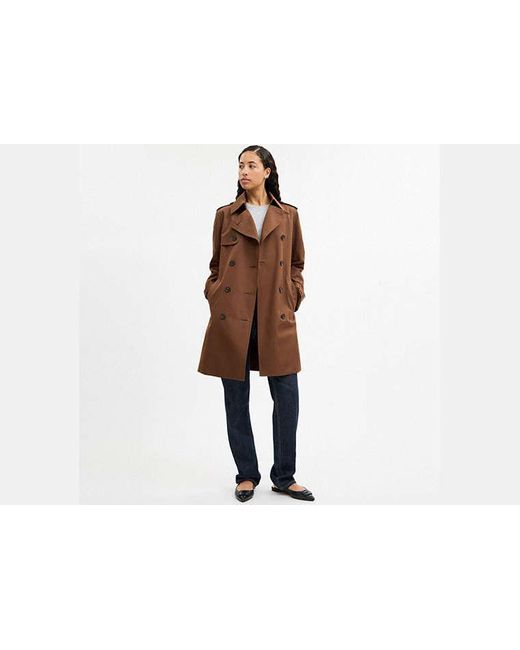 COACH Black Mid Trench Coat