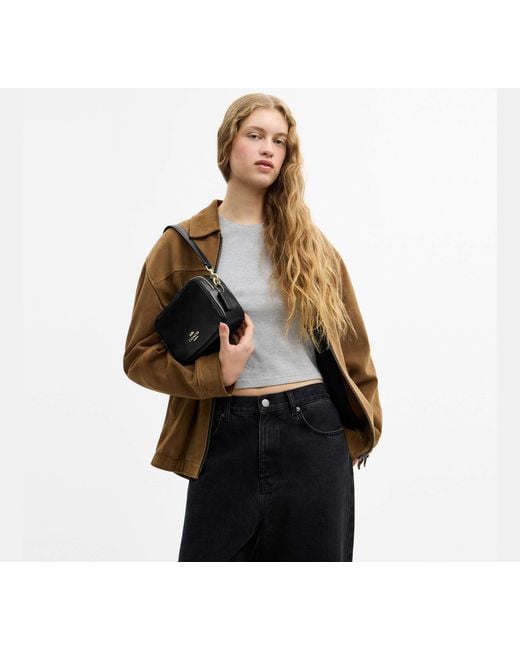 COACH Black Mini Carey Crossbody Bag