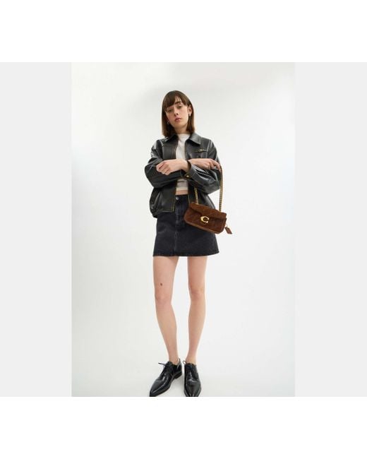 COACH Brown Tabby Schultertasche 20 Mit Steppung