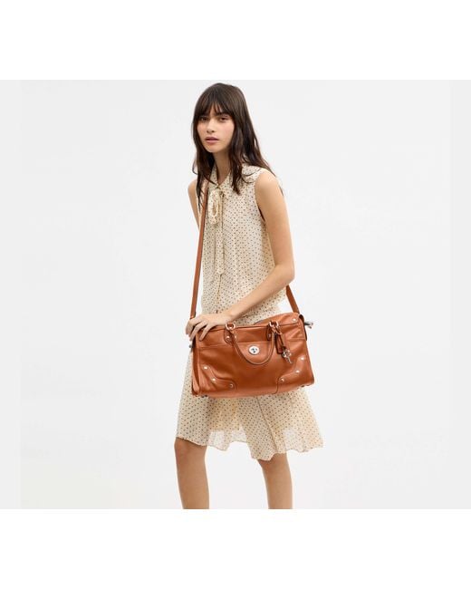 COACH Brown Rhyder Satchel Bag 38
