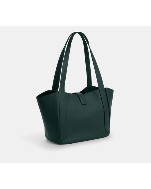 COACH Black Hadley Turnlock Tote