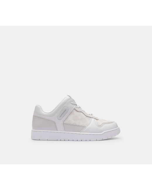 COACH Black C201 Low Top Sneaker - White, Size 11