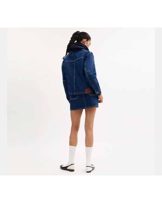 COACH Blue Denim Utility Jacket