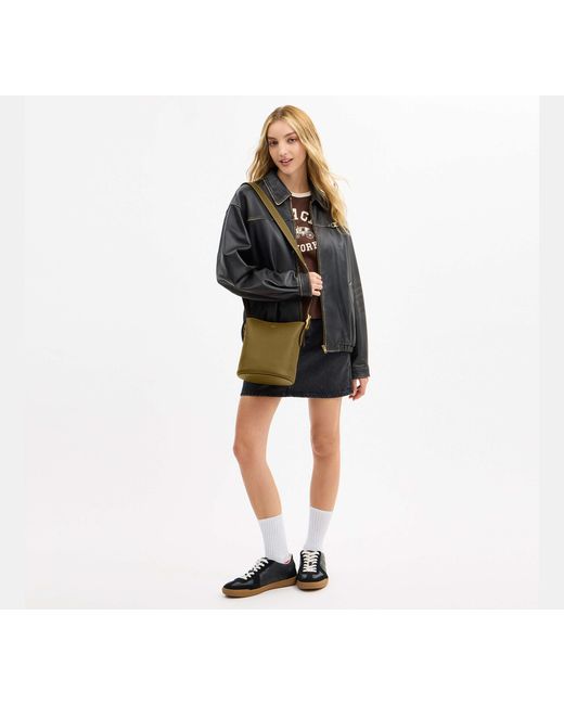 COACH Black Bleecker Bucket Bag 21