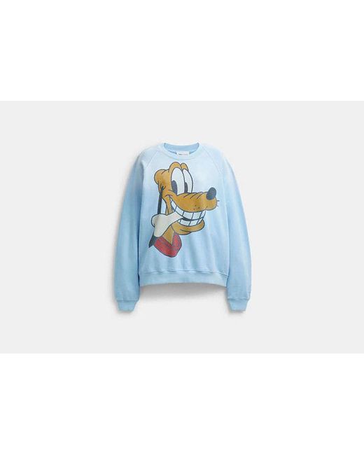 COACH Black Disney X Coach Pluto Crewneck Sweatshirt