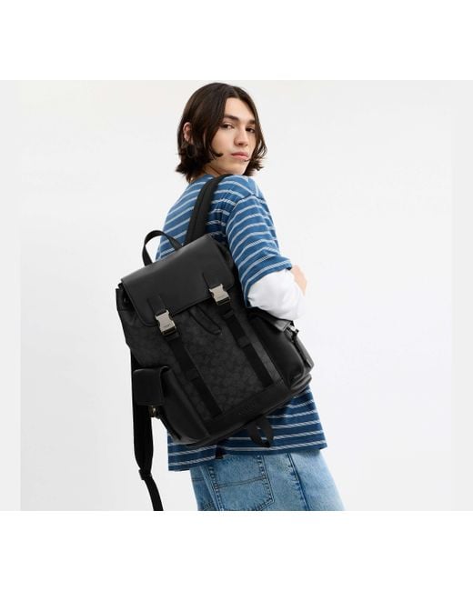 COACH Clark Rucksack Aus Signature Canvas in Black für Herren