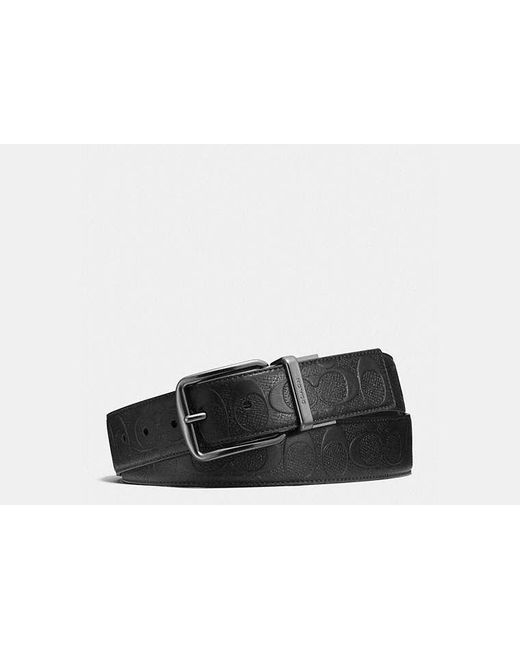 COACH Black Harness Buckle Cut To Size Reversible Belt, 38 Mm for men