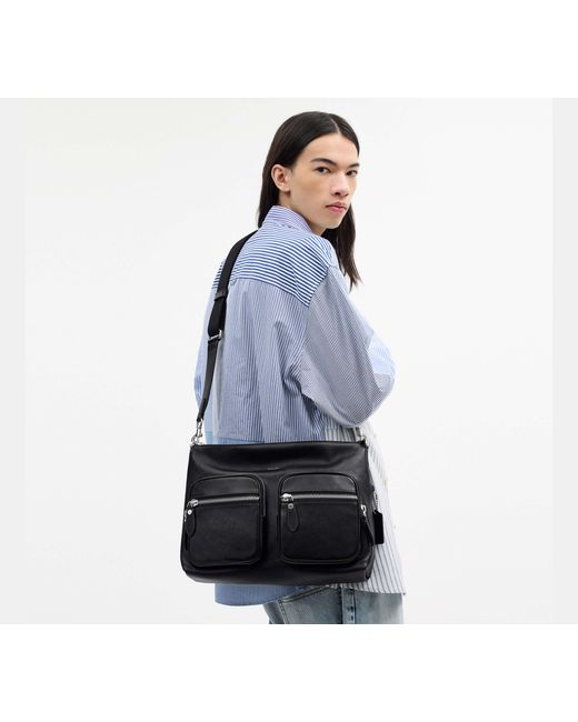 COACH Black Domino File Bag for men
