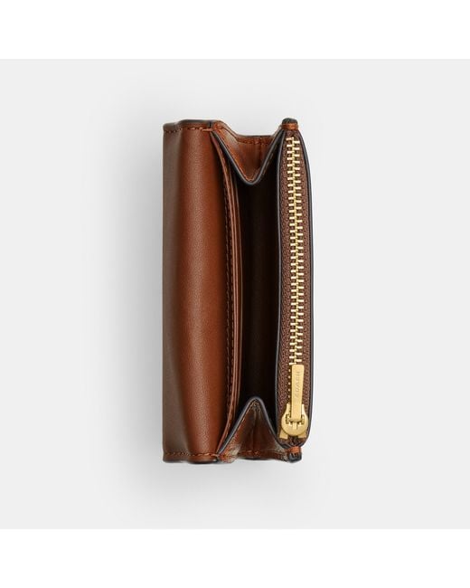 COACH Brown Essential Flap Card Case