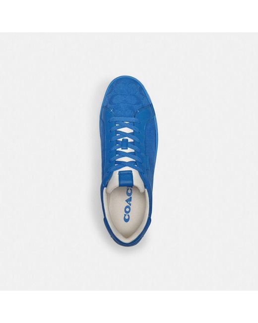 COACH Blue Lowline Low Top Sneaker In Signature Canvas for men