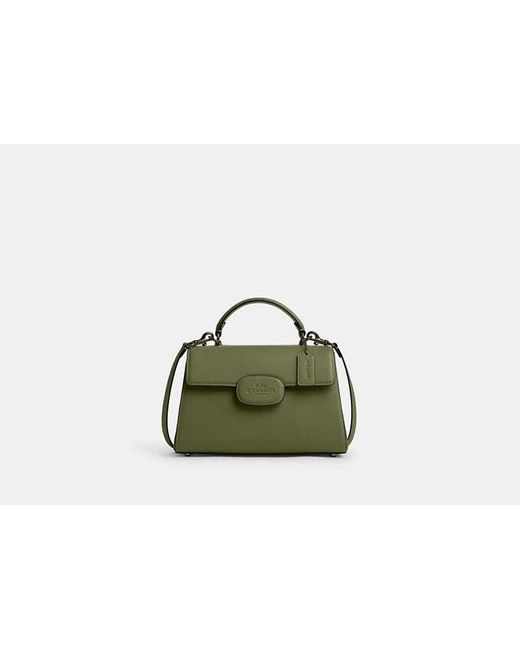 Bolso Eliza Con Asa Superior COACH de color Green