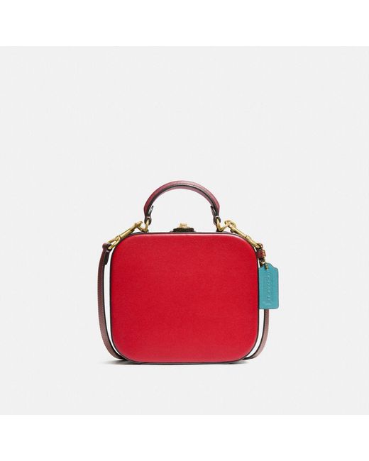COACH Red Lunar New Year Square Bag In Signature Canvas